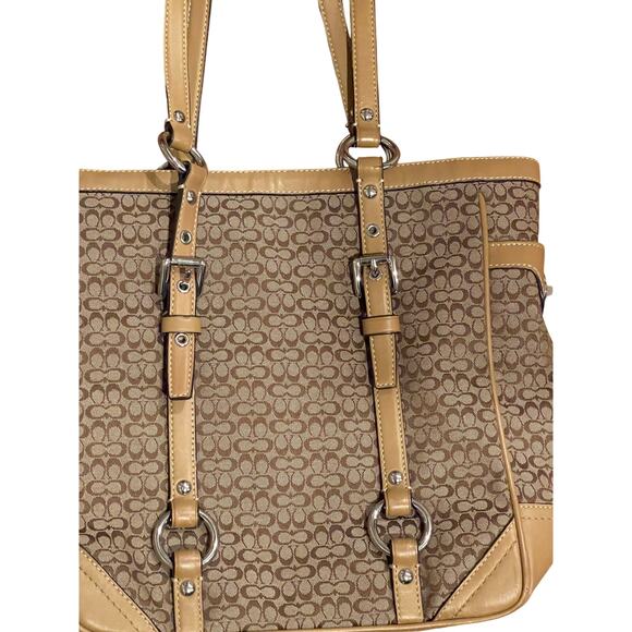 COACH F11526 Signature Gallery Monogram Tote / Handbag / purse - Picture 7 of 16